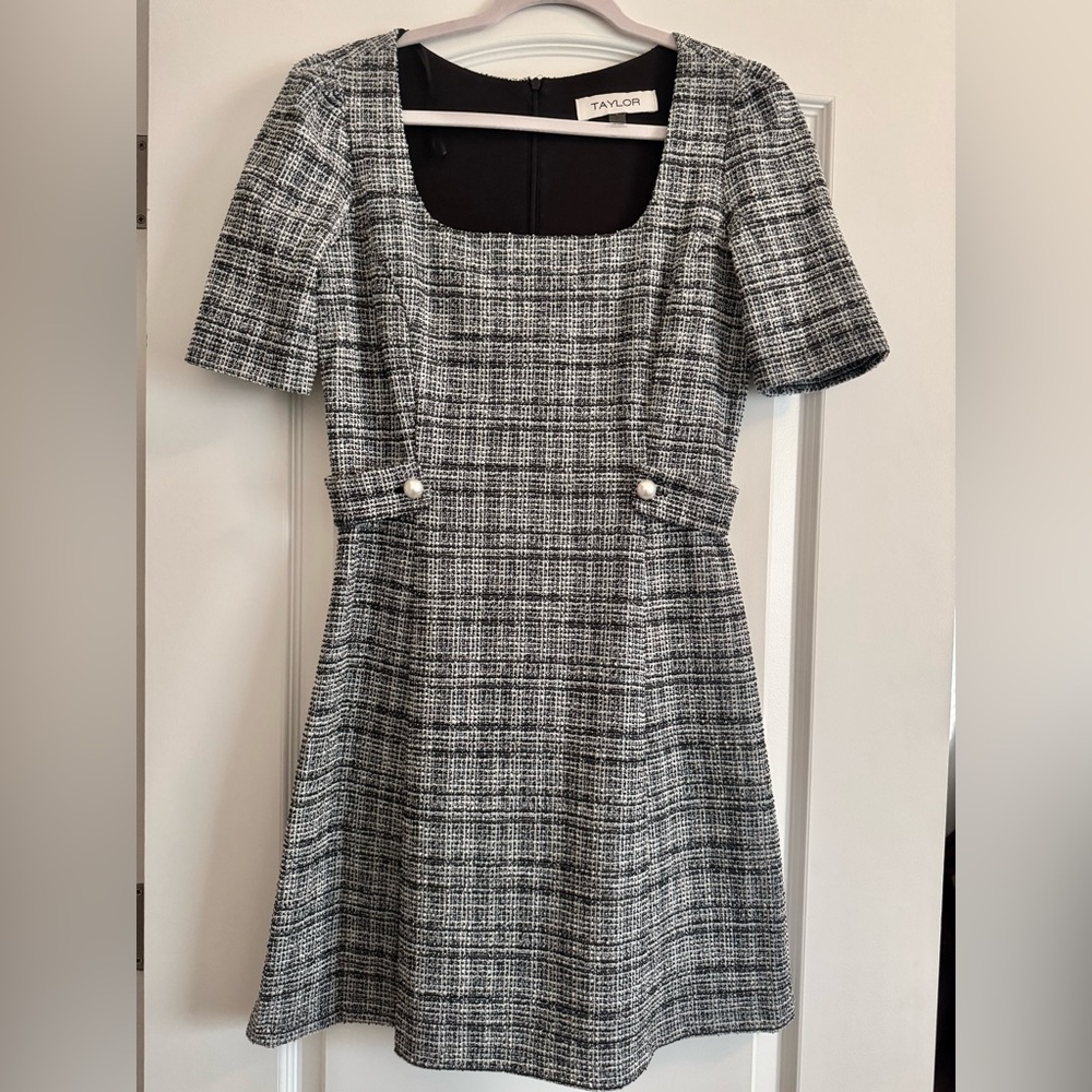 Luxury inspired, A-Line dress by Taylor brand.